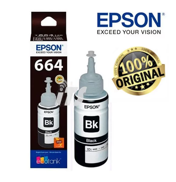 Original Epson 664 Ink 70ML (Black) For Epson L130/L380 Printer