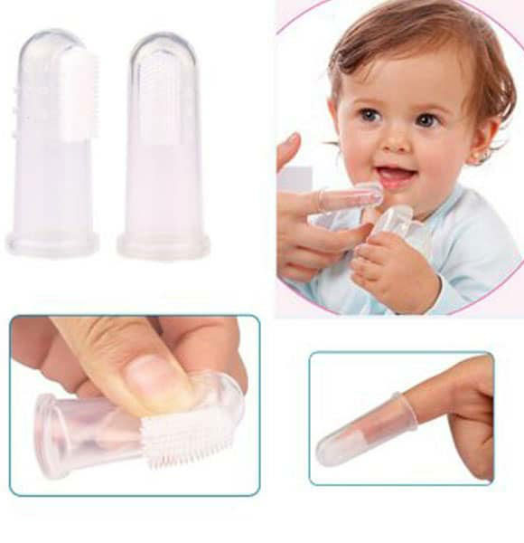Fish Finger Brush Silicone Baby Soft Finger Toothbrush BPA Free Silicone Infant Tooth Teeth Clean Brush Food Grade Silicone (set of 4)