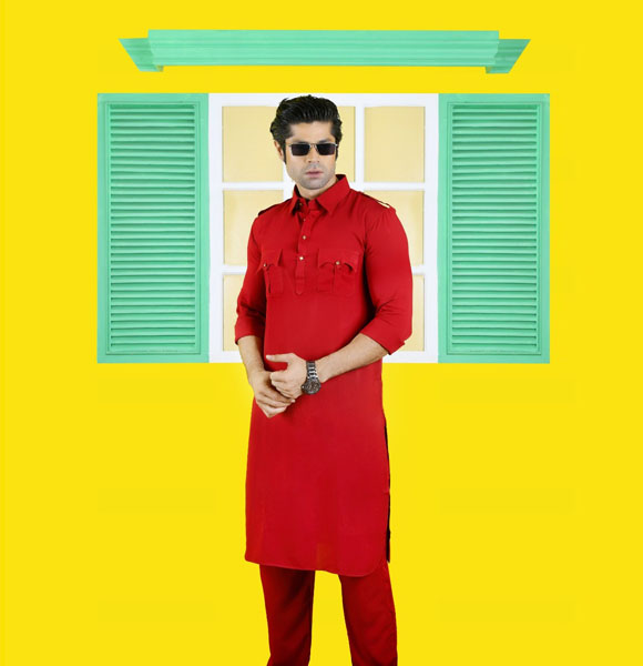 Eid Collection Stylish Kabli Set for Men (Red)