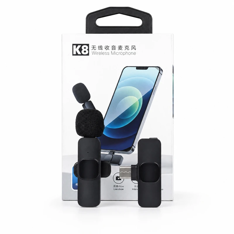 K8 Wireless Microphone for YouTube Vlogging, Video Recording & Online Classes