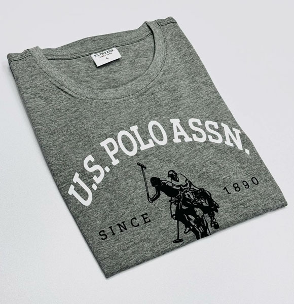 Premium Quality U.S Polo T-Shirt(Ash)