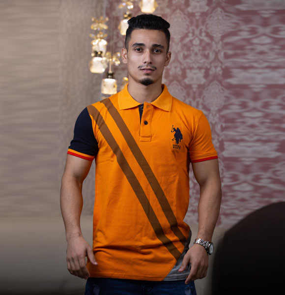 Premium Quality Exclusive Printed Half Polo shirt For Men- PS238