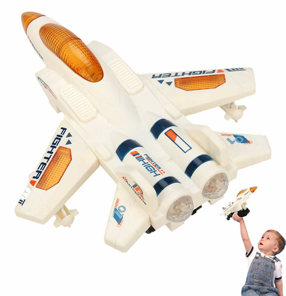 Airplane Toys for Toddlers | Electric Stunt Plane Rotating Toys | Educational Kids Airplane, Battery Operated, Interactive Infant Airplane Toy, Birthday Gift Yyds