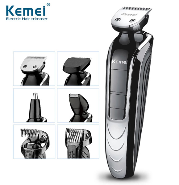 Kemei KM-1832 5 in 1 Waterproof Rechargeable Electric Shaver New Cutter Electric Hair Clipper Nose Hair Trimmer For Men