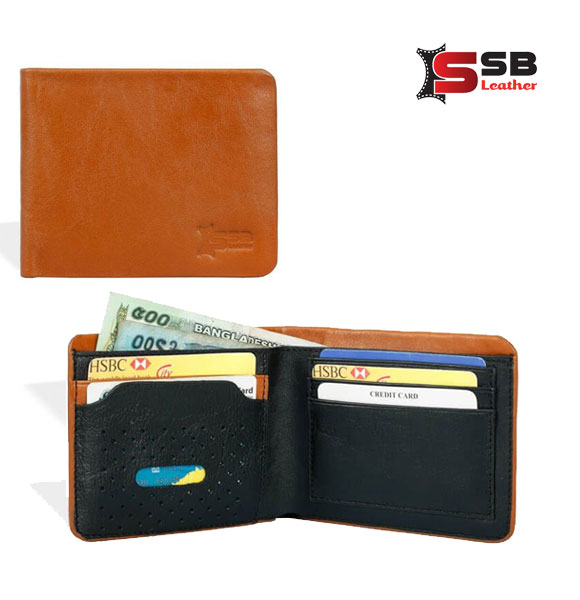 Light Brown Leather Slim Wallet SB-W64