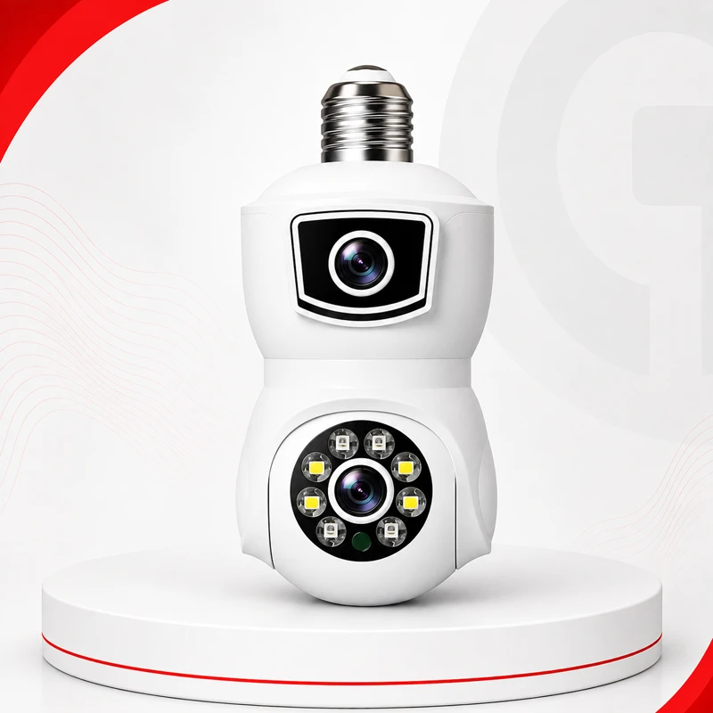V380 E9 Dual Lens 1080P Bulb PTZ WiFi Security Camera E27