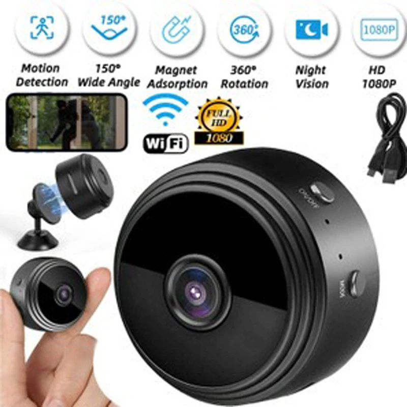 A9 Wi-Fi Night Vision Mini IP Camera 1080P | 180° Wide Angle