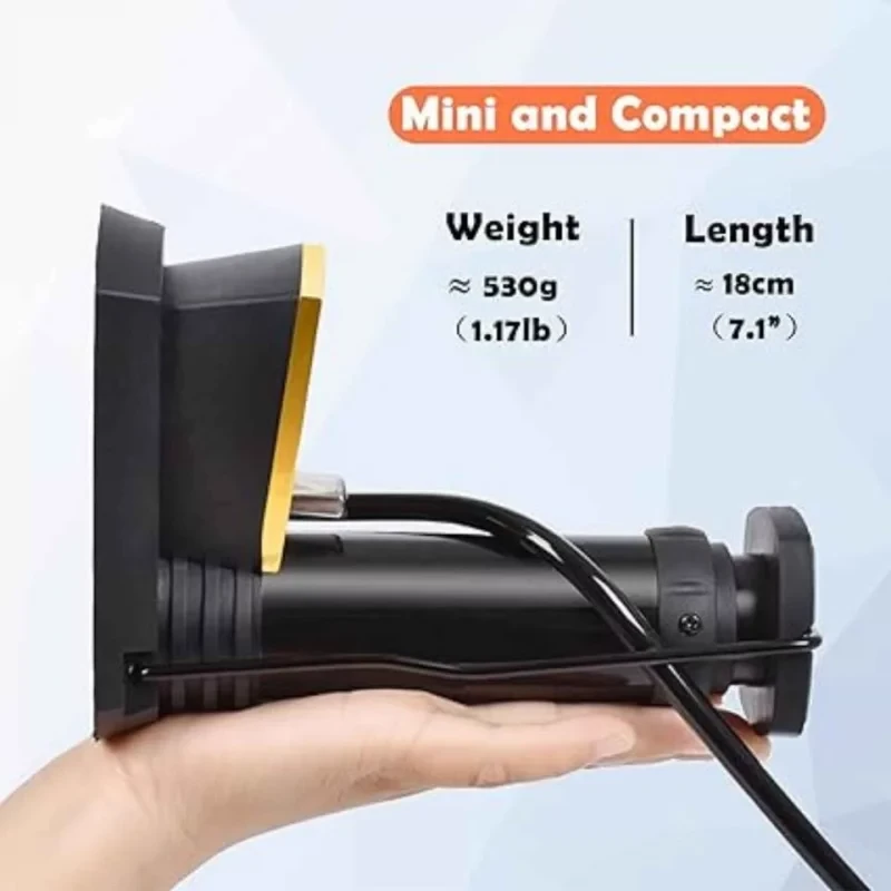 Inchant Mini Bicycle Foot Pumper with Pressure Gauge