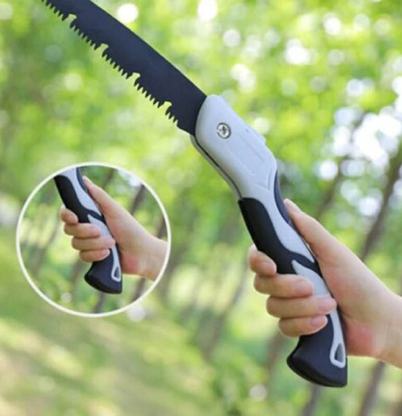 Portable Folding Hand Saw Sk5 Woodworking fast folding Alloy Hacksaw Blade PTFE Coating Portable Closes Camping Multitool Saws (DS)