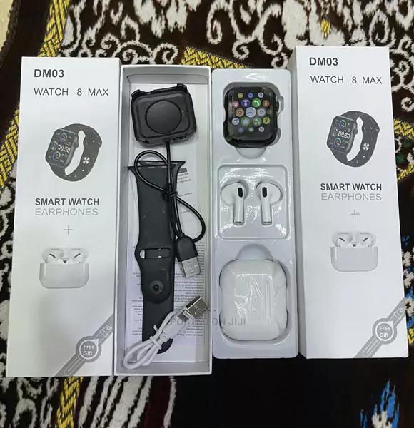 Watch 8 Max DM03 Smart Watch and Free Bluetooth Earbuds