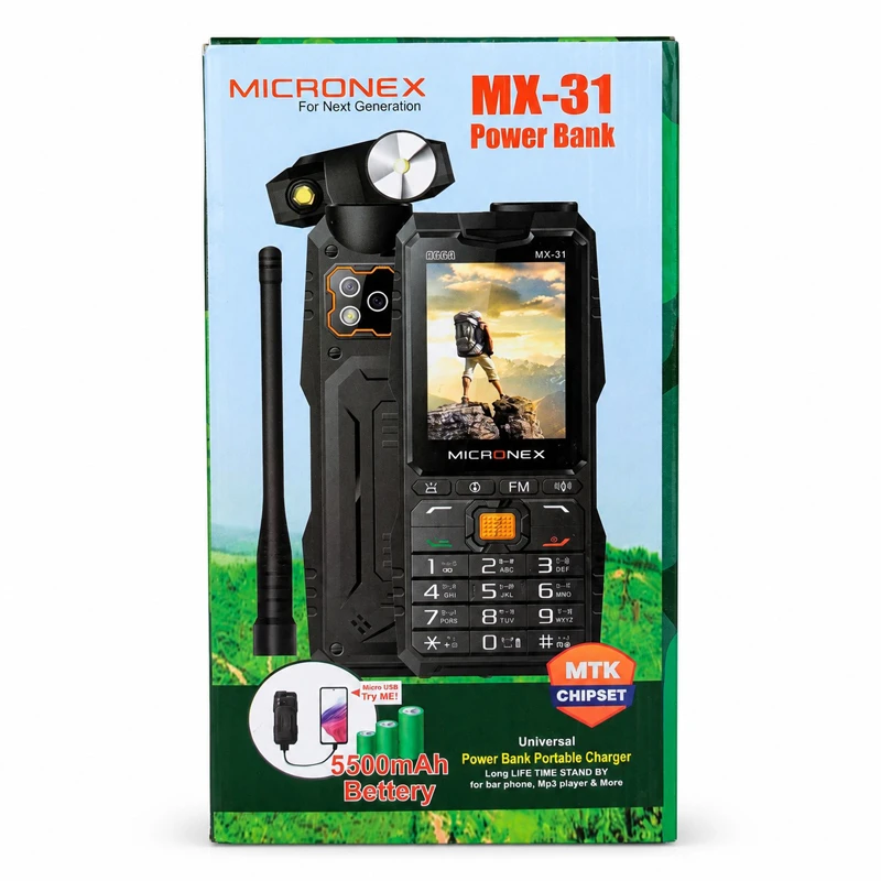 Micronex MX31 Phone Network Antenna Mobile 5500mAh Battery 4 SIM