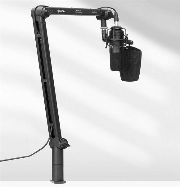 BOYA BY-BA30 Microphone Boom Arm Stand For Studio Podcasting, Live Streaming, Recording, Youtube