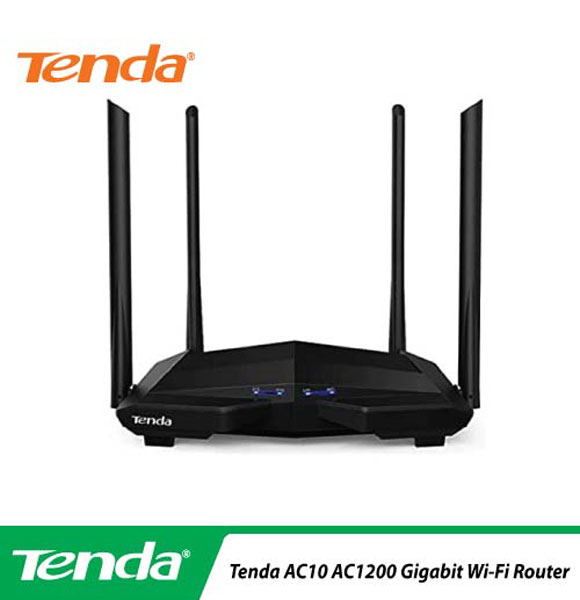 Tenda AC10 AC1200 1200Mbps Dual Band 4 Antenna Gigabit WiFi Router