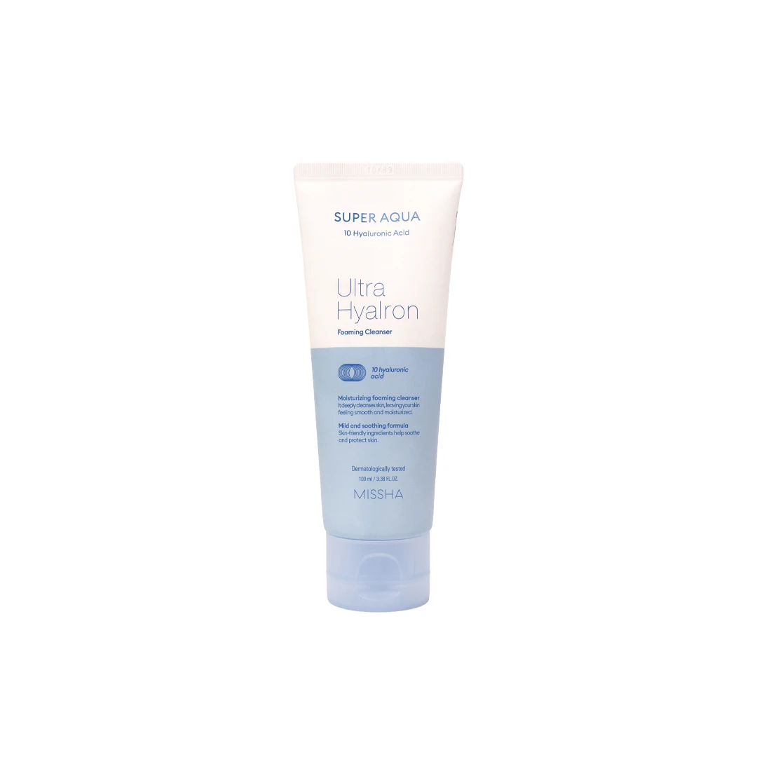 MISSHA Super Aqua Ultra Hyalron Foaming Cleanser 100ml – Hydrating Face Wash