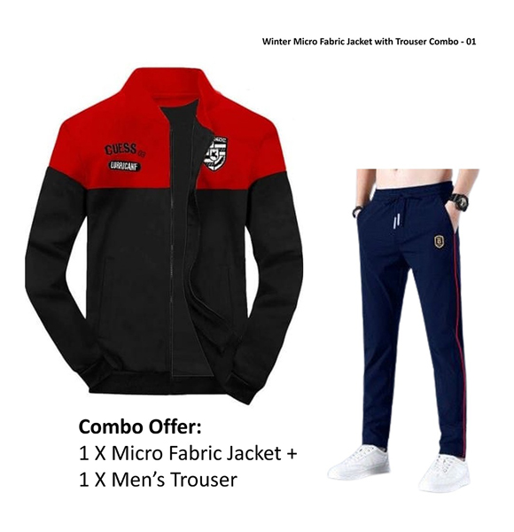 Winter Micro Fabric Jacket with Trouser Combo - 01