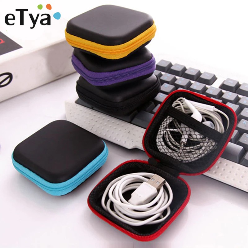 Coin Headphone Protective Storage Box Colorful Coin Money Container Bags Case Travel Storage Bag For Earphone Data Cable Charger (DS)