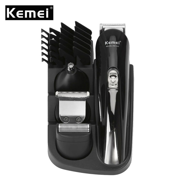 Kemei KM-500 8 in 1 Multifunction Electric Hair Clipper Rechargeable Hair Trimmer Cordless Shaver Razor Men Styling Tools