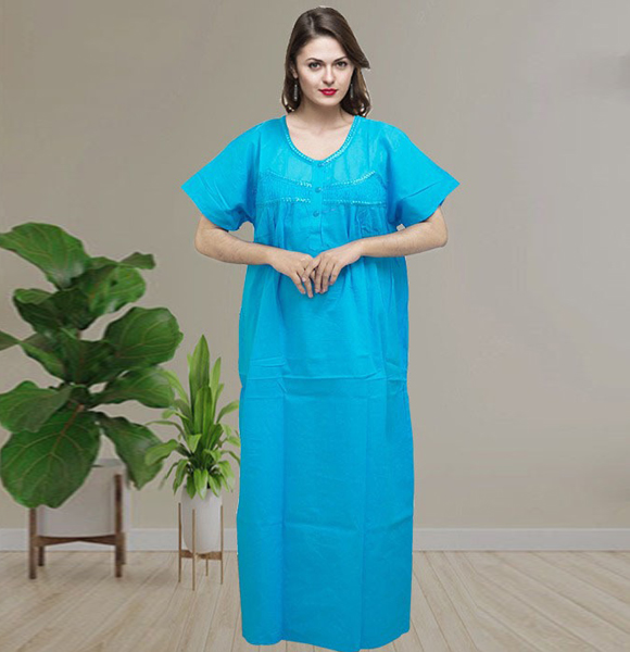 Cotton Comfortable Maxi Dress For Women GM-1473