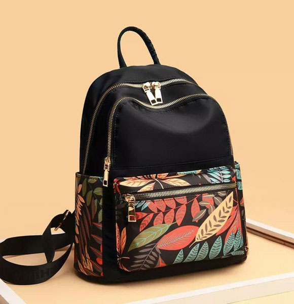 Printed shadow fashion backpack for girls