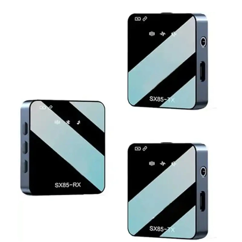 SX85 Dual Wireless Microphone for PC, DSLR, iPhone & Type-C Android