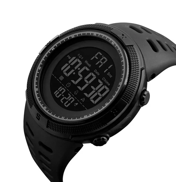 Skmei 1251 S-SHOCK Black Chronograph 50M Waterproof Digital Watch