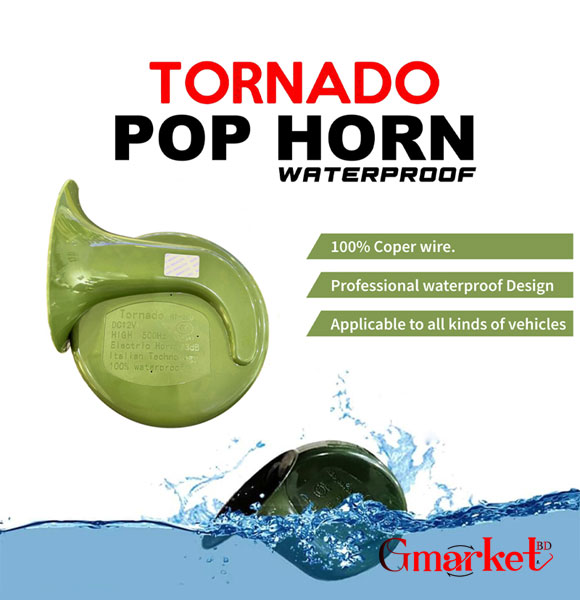 Tornado Waterproof POP Horn || Electromagnet Bitonale Horn for Motorcycle and Car's-2 PC