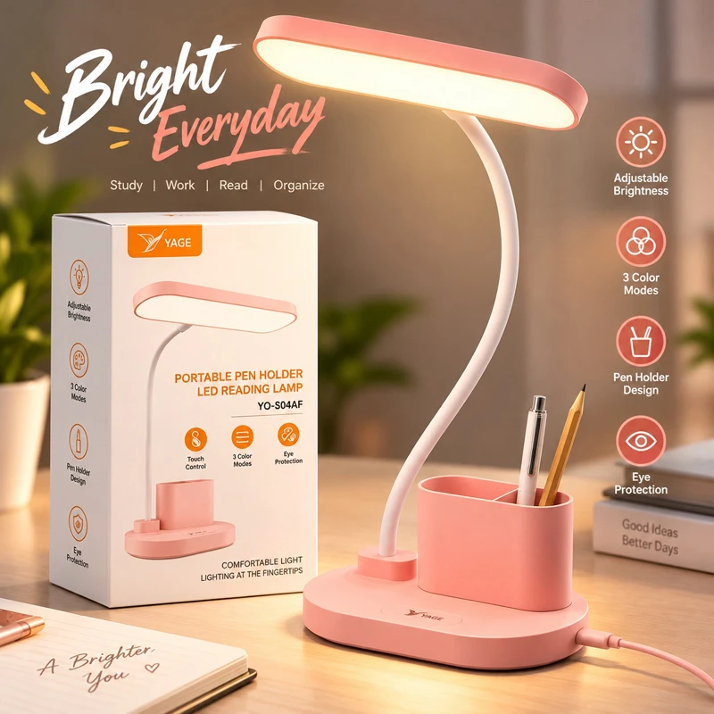 YAGE YG-8044F Portable Pen Holder LED Reading Lamp