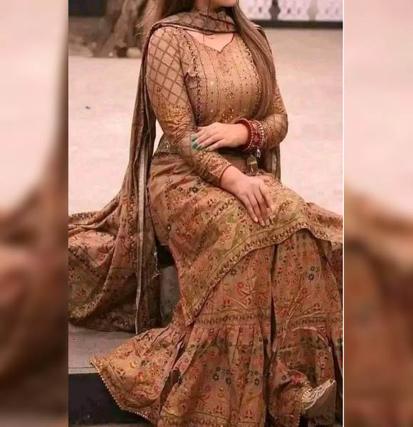 Sharara Salwar Kameez Dress (Semi Stitched)