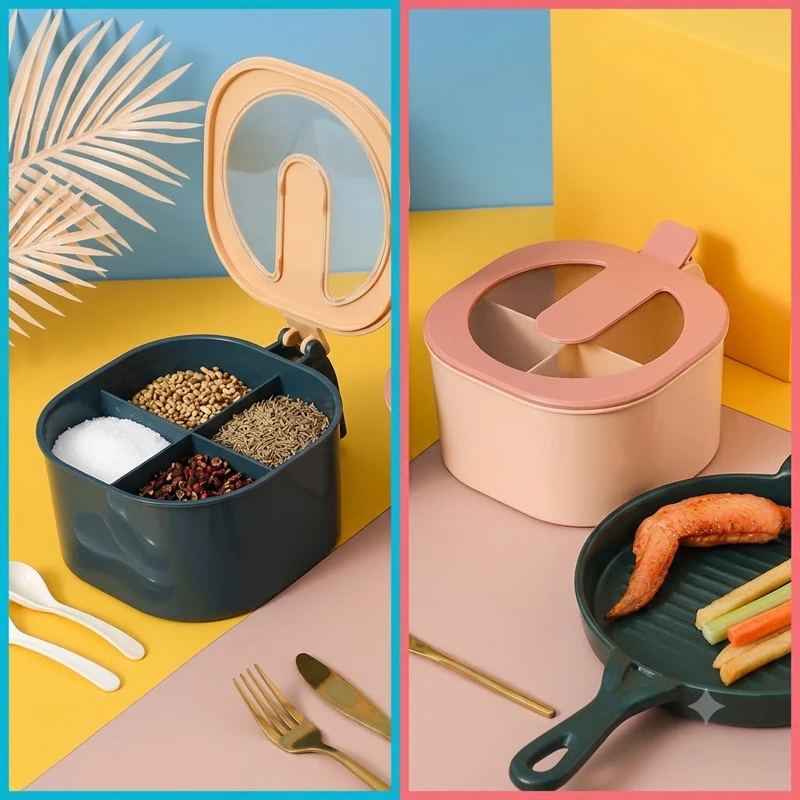Multi-Function Four Grid Spice Box