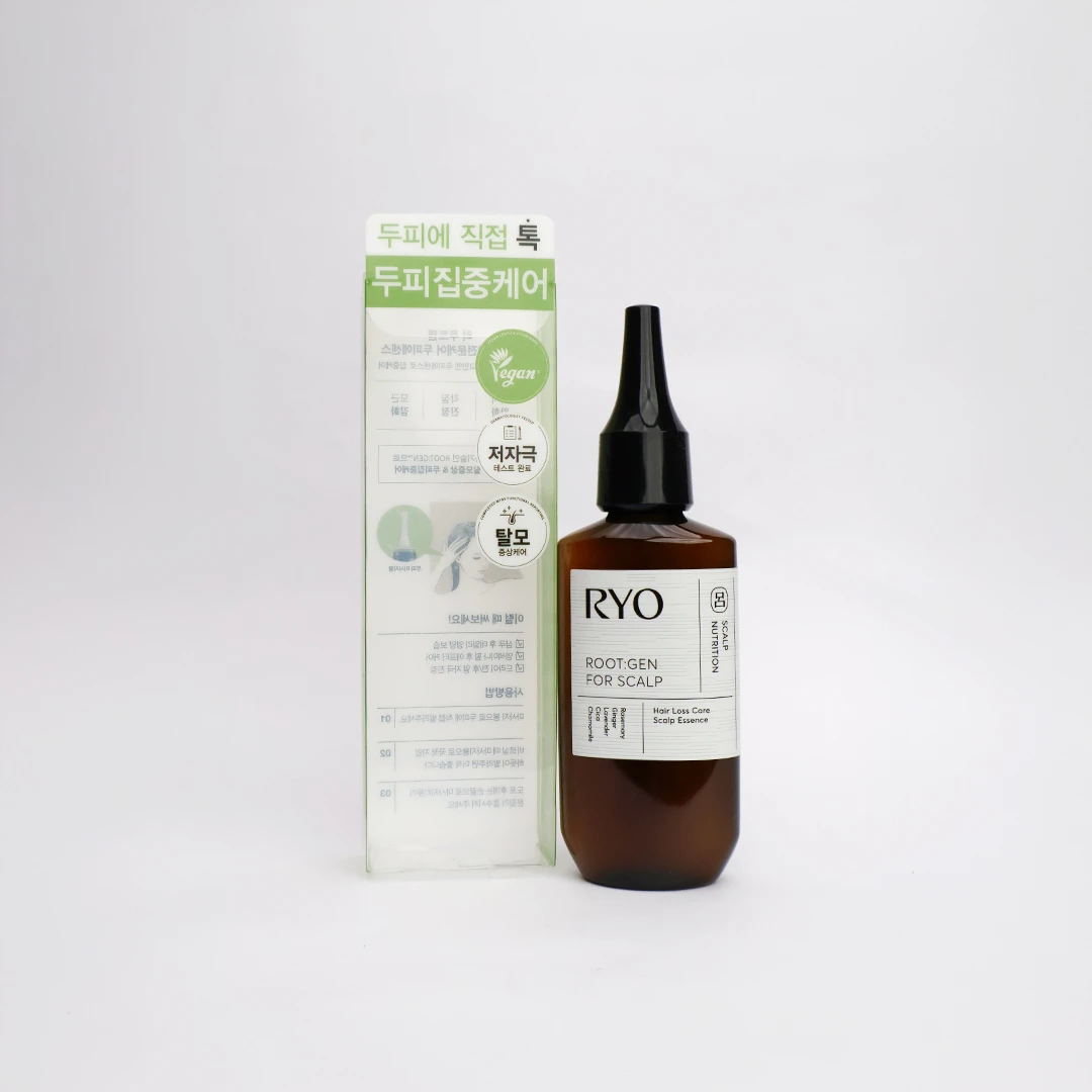 RYO Root:Gen Hair Loss Care Scalp Essence 80ml – Korean Scalp Treatment with Ginseng, Green Tea, Rosemary & Centella Asiatica