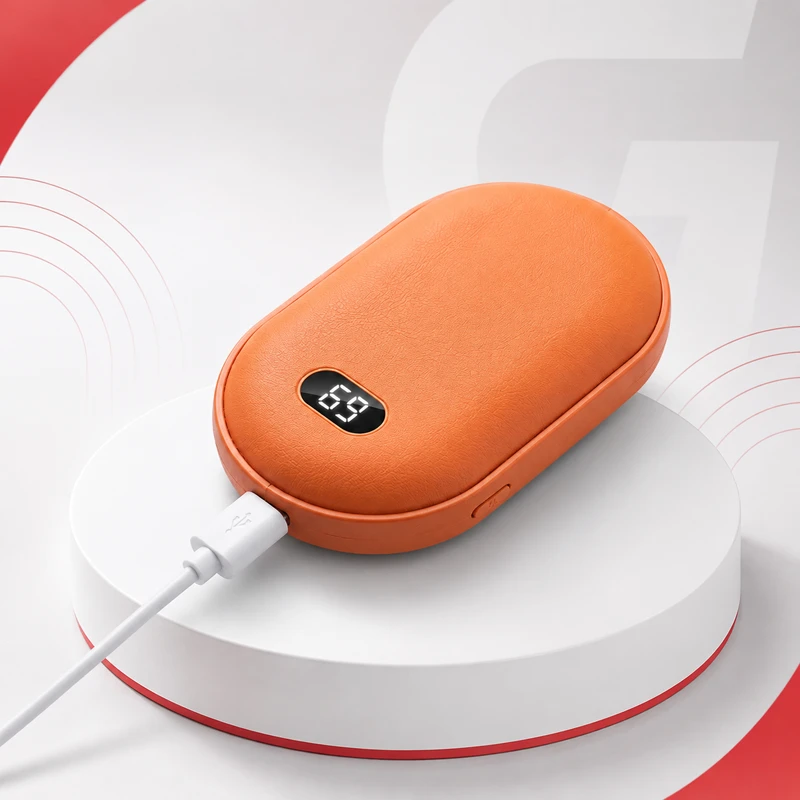 2-in-1 Rechargeable Hand Warmer & Power Bank with Digital Display