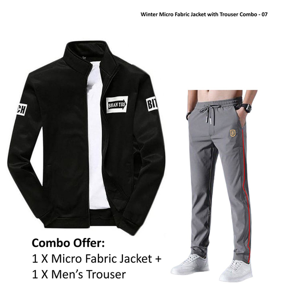Winter Micro Fabric Jacket with Trouser Combo - 07