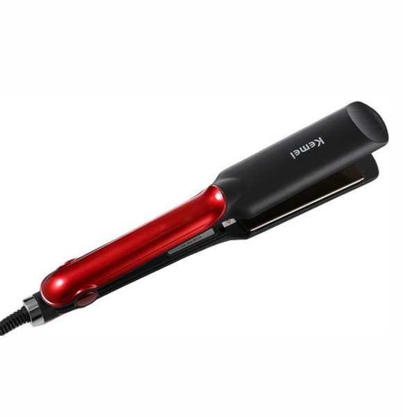 Kemei KM-531 Professional Hair Straightener - Black and Red