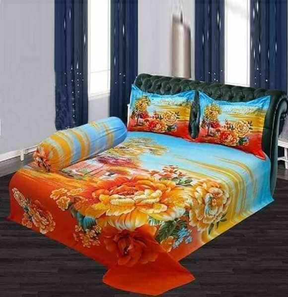 Premium Quality King Size Printed Bed Sheet GM-257