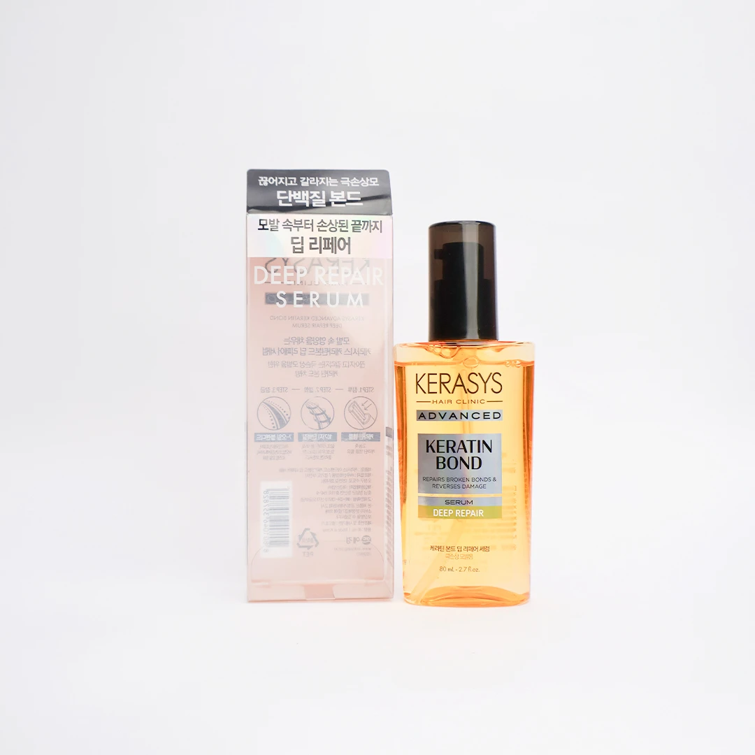 Kerasys Advanced Keratin Bond Deep Repair Serum 80ml – Intensive Hair Repair Serum with Keratin, 10 Protein Complex & 7 Nourishing Oils