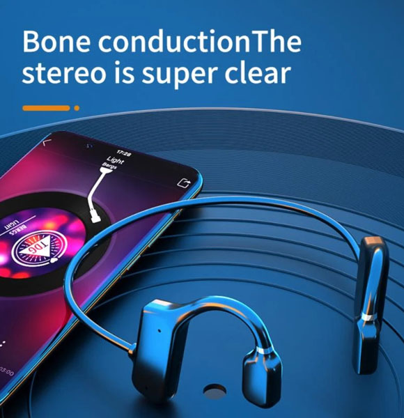 VG03 Earphone Waterproof Concept Bone-Conduction Bluetooth 5.1 Wireless headphones Stereo Sound Sports Neckband Headset