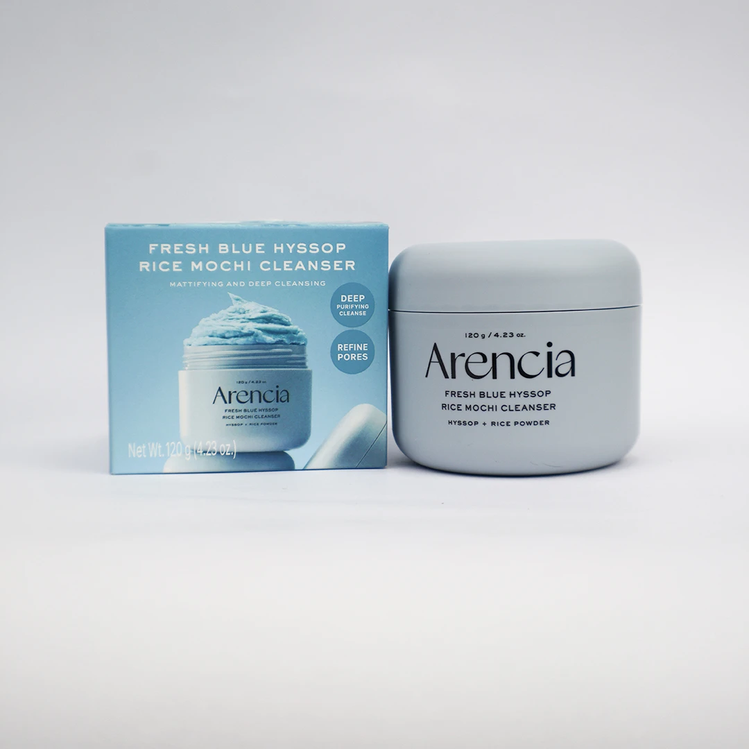 Arencia Fresh Blue Hyssop Rice Mochi Cleanser 120g – Deep Pore Cleansing & Oil Control