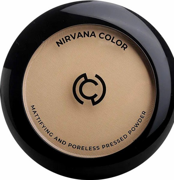 Nirvana Color Mattifying and Poreless Pressed Powder (Light Golden)-15 gm (SCL)