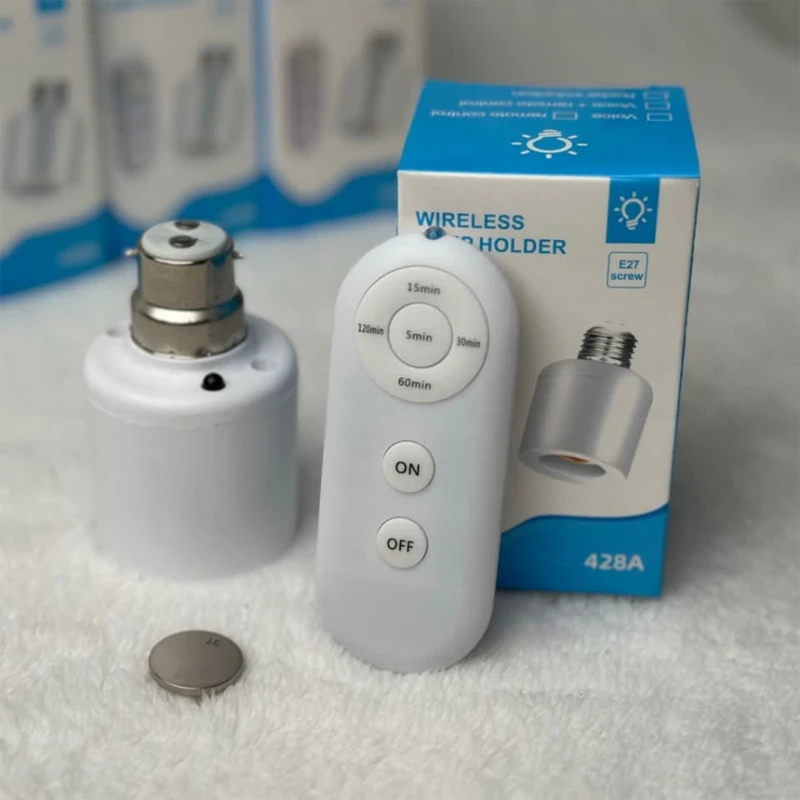 Remote Control E27 Lamp Holder with Auto Timer