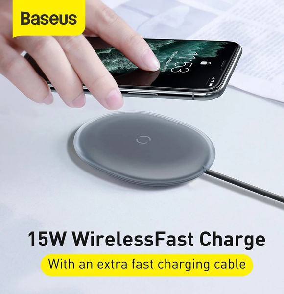 Baseus Jelly Wireless Charger 15W Fast Charging Qi Wireless Charger (ANV)