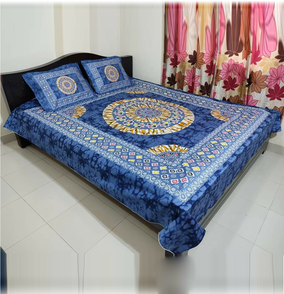 Premium Quality King Size Printed Bed Sheet GM-282