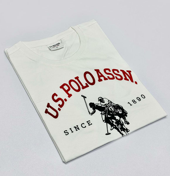 Premium Quality U.S Polo T-Shirt(White)