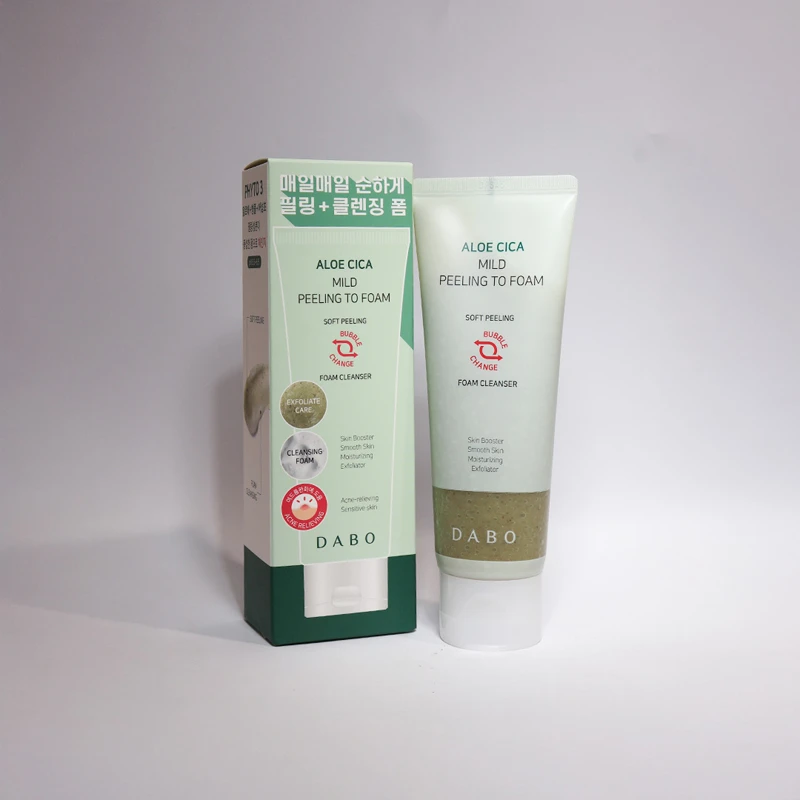 DABO Aloe Cica Mild Peeling To Foam 120ml – Exfoliating Facial Cleanser