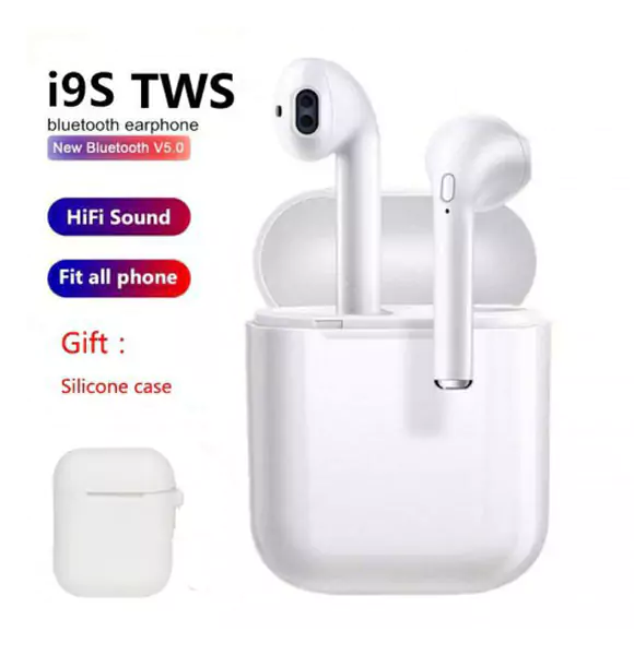 i9S TWS Double Wireless Earphone Portable Bluetooth 5.0 Headset Earbud With Mic for Smart Phones
