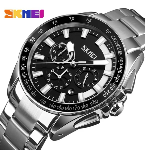 SKMEI 9167 - Luxury Alloy Gent's Business Quartz Chronograph