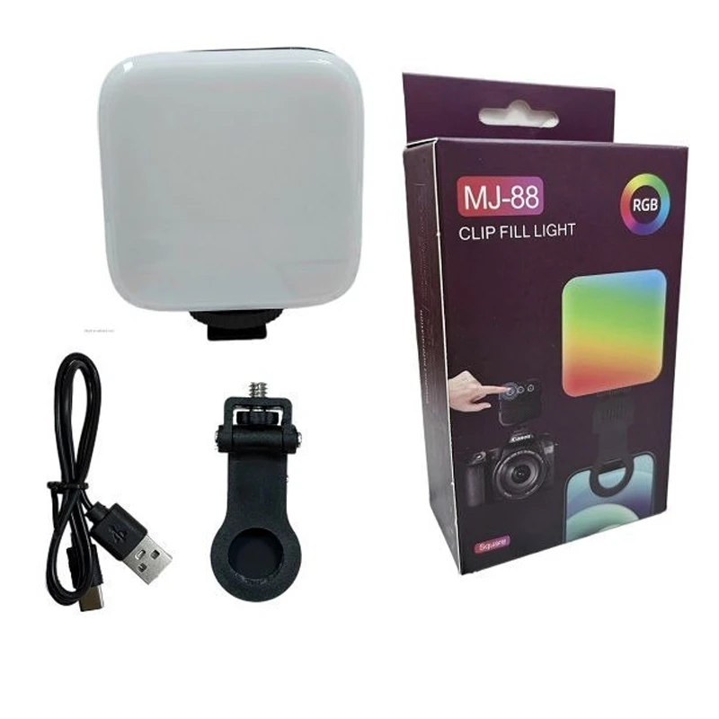 MJ-88 RGB Fill Light with Adjustable Brightness, Touch Control & Multicolor Lighting