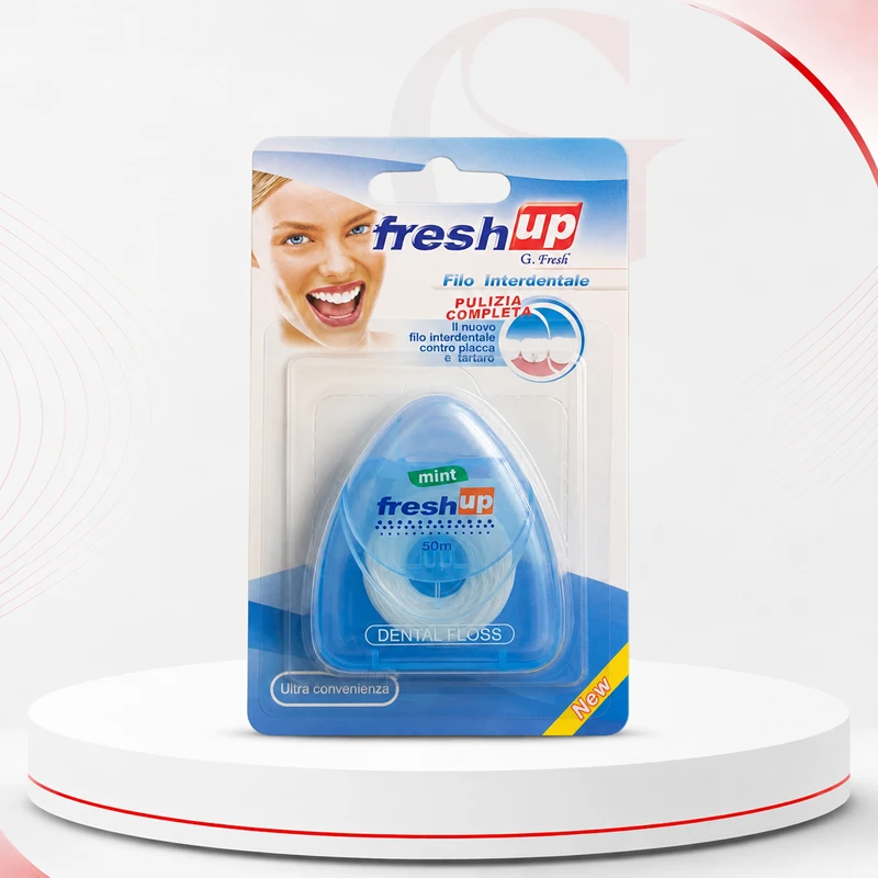Fresh Up Oral Care Dental Floss Mint Flavour 50 meter (Factory Sealed) by DD (Any Colour)