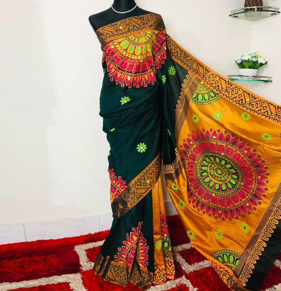 Dhupian Block Saree GM-970