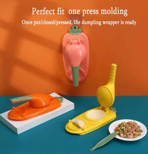 2 in 1 Dumpling Maker DIY Kit Wrapper Presser Manual Labor- Machine Kitchen Gadgets (DS)