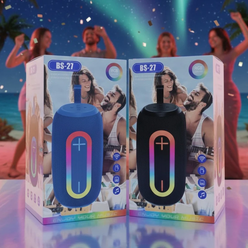 BS-27 RGB Wireless Bluetooth Speaker with USB & TF Card